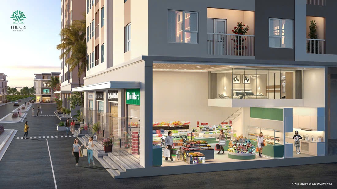 Liên hệ mua shophouse The Ori Garden Bàu Tràm giá tốt