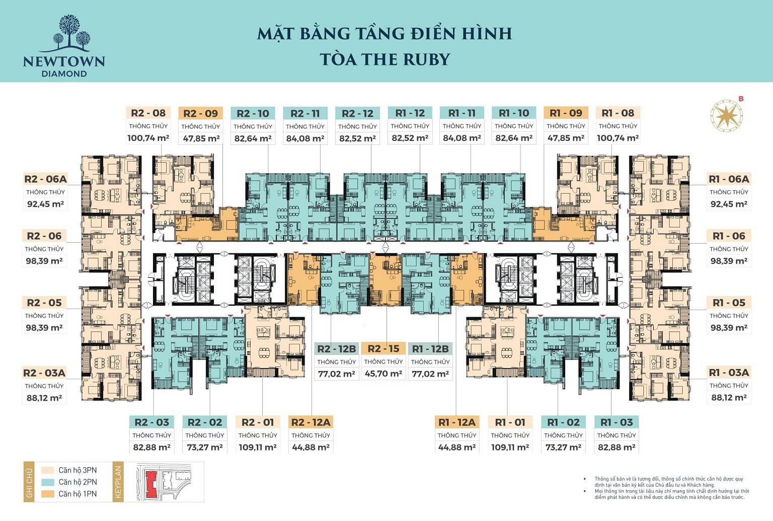 Măt bằng tầng tòa The Ruby Măt bằng tầng tòa The Ruby