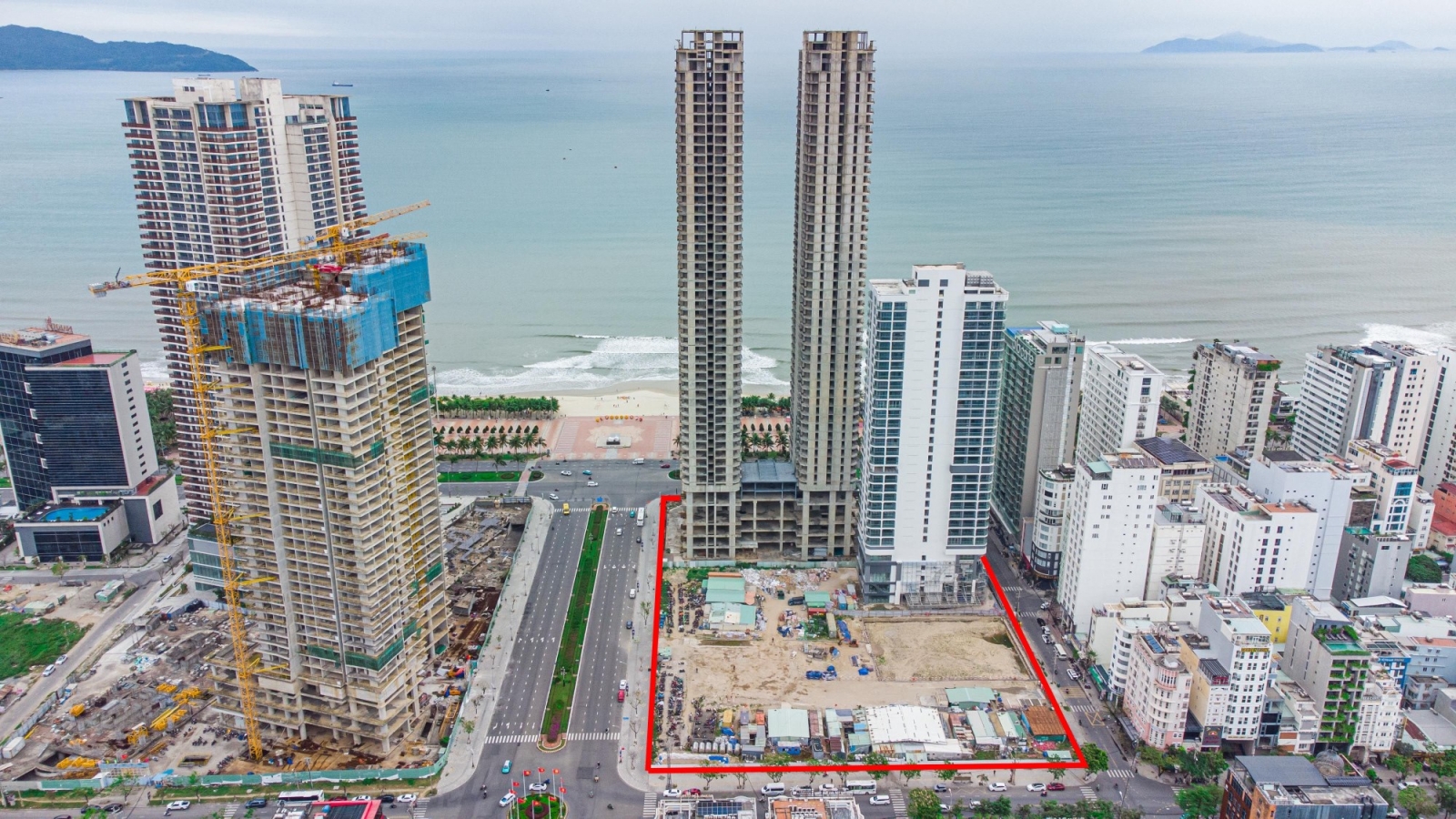 Cận cảnh vị trí 4 mặt tiền và tiến độ thi công dự án FUTA Residence Đà Nẵng Times Square mặt biển Mỹ Khê.